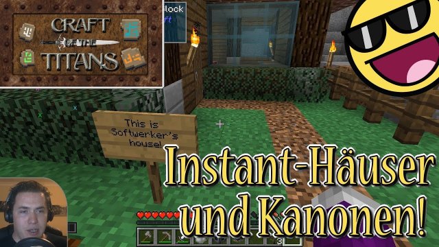 Sterbe, Sterbe, Häusle baue.  Let's play Minecraft Craft of the Titans [E01][German/Deutsch]
