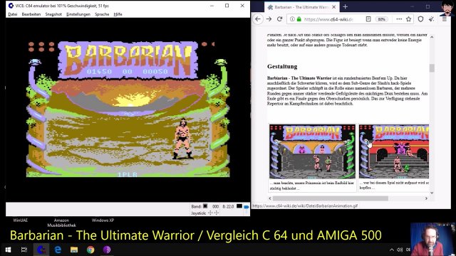 Let's play "Barbarian - The Ultimate Warrior" Vergleich C64 und AMIGA 500| #C64 #AMIGA