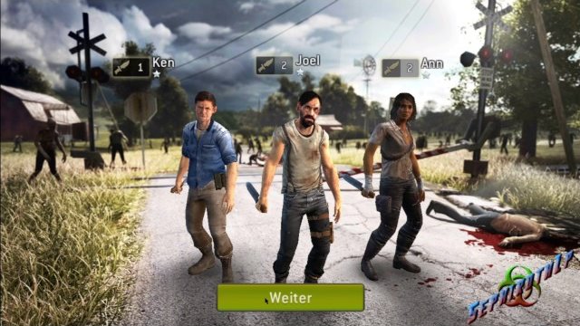 Der Aufbau The Walking Dead No Man's Land (Handy game)